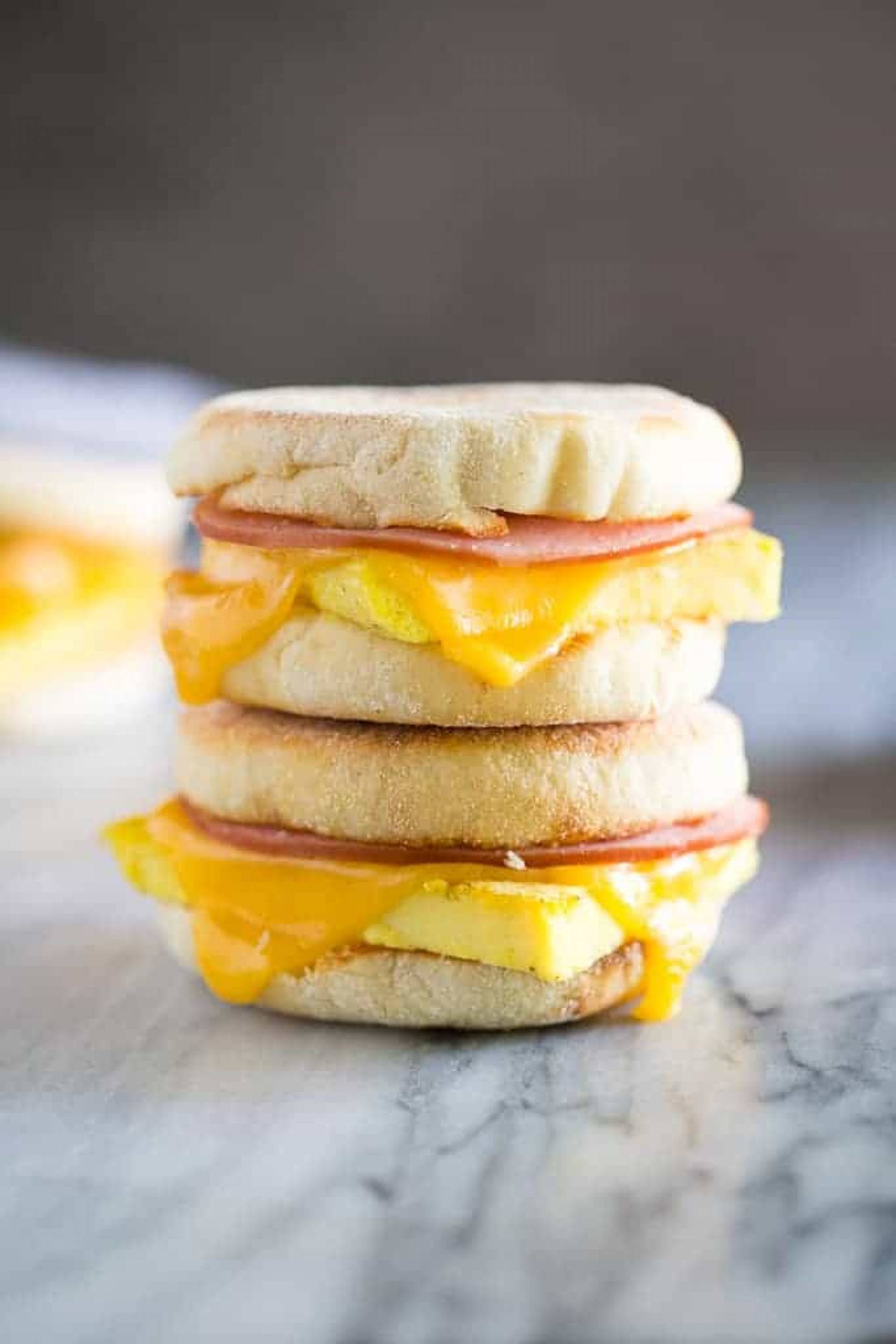 Bacon, Egg & Cheese English Muffin Stack